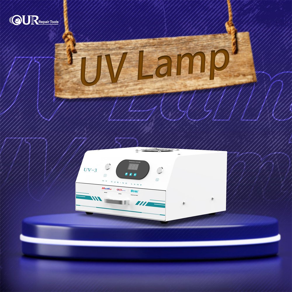 UV-3 Glue Curing Lamp Machine Fast Curing Light for Mobile Phone Motherboard UV Curing Light Box Mobile Phone Repair Machine