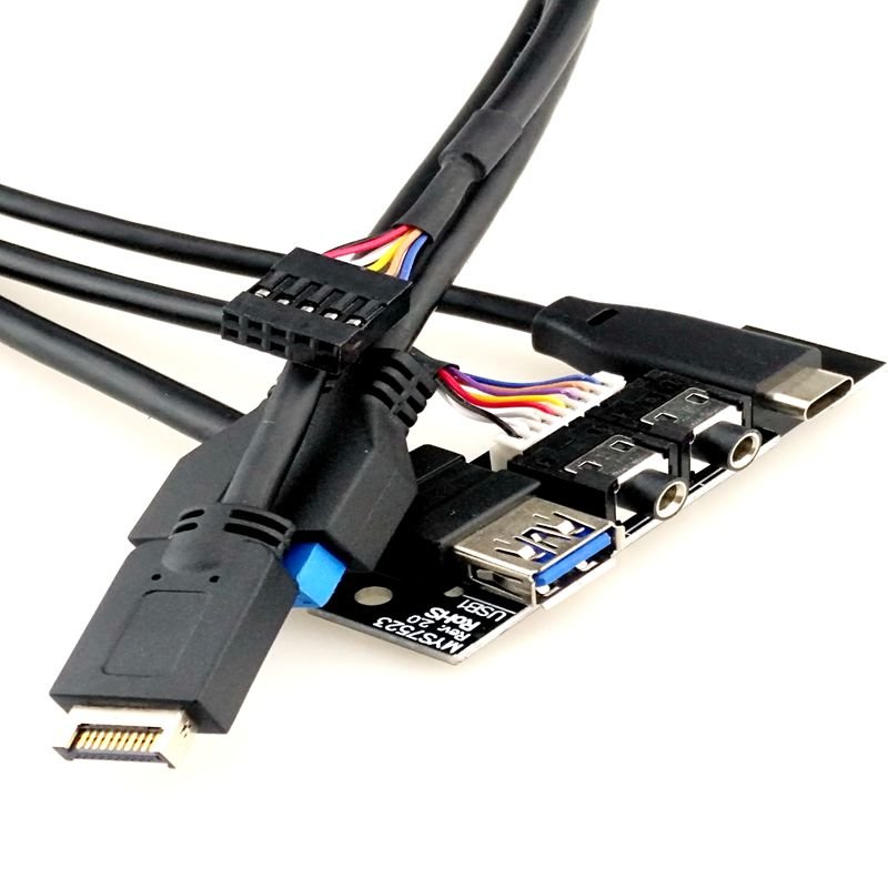 factory outlet PC Motherboard cable usb 3.0+usb c+hd audio ports i/o board+type E cable internal wire cable