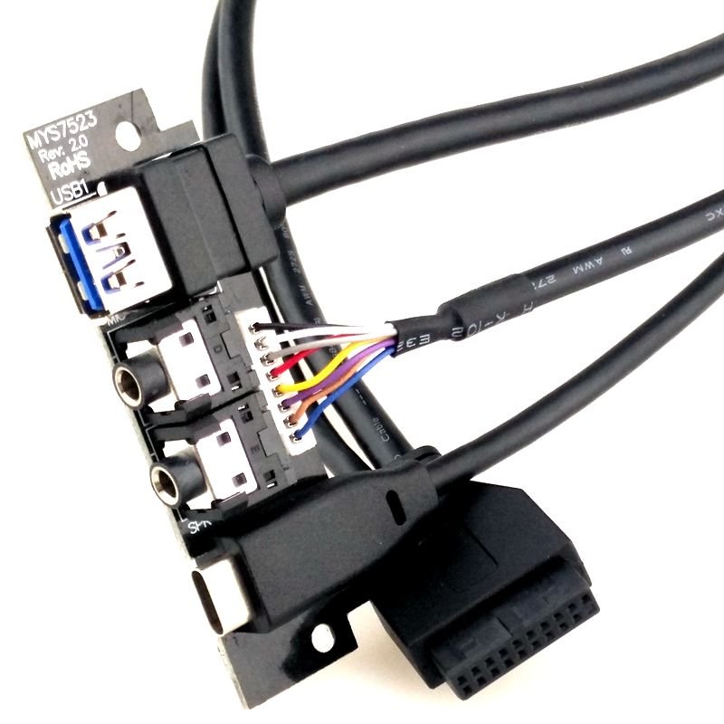 factory outlet PC Motherboard cable usb 3.0+usb c+hd audio ports i/o board+type E cable internal wire cable