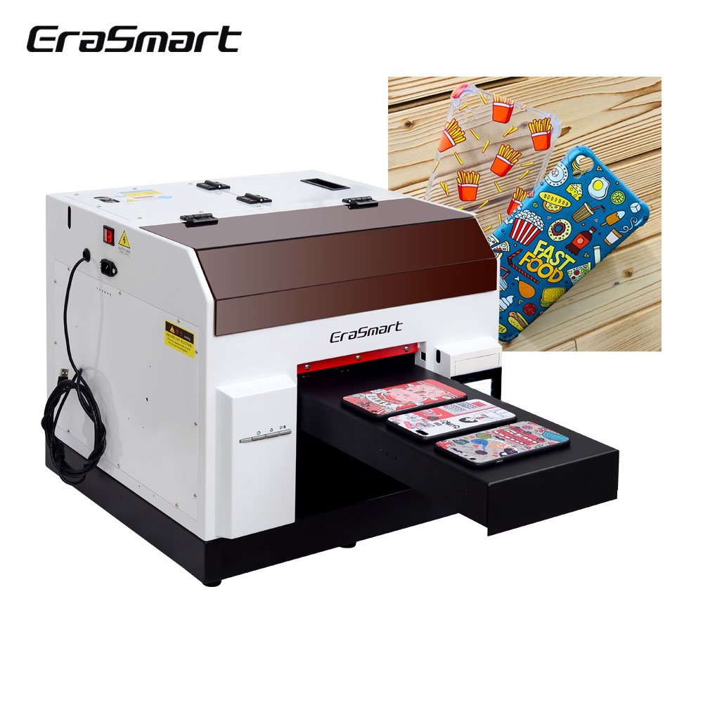 Erasmart Uv Printer A4 Business Card Printer Machine Mobile Mini Hp Printer For Phone Case Photo
