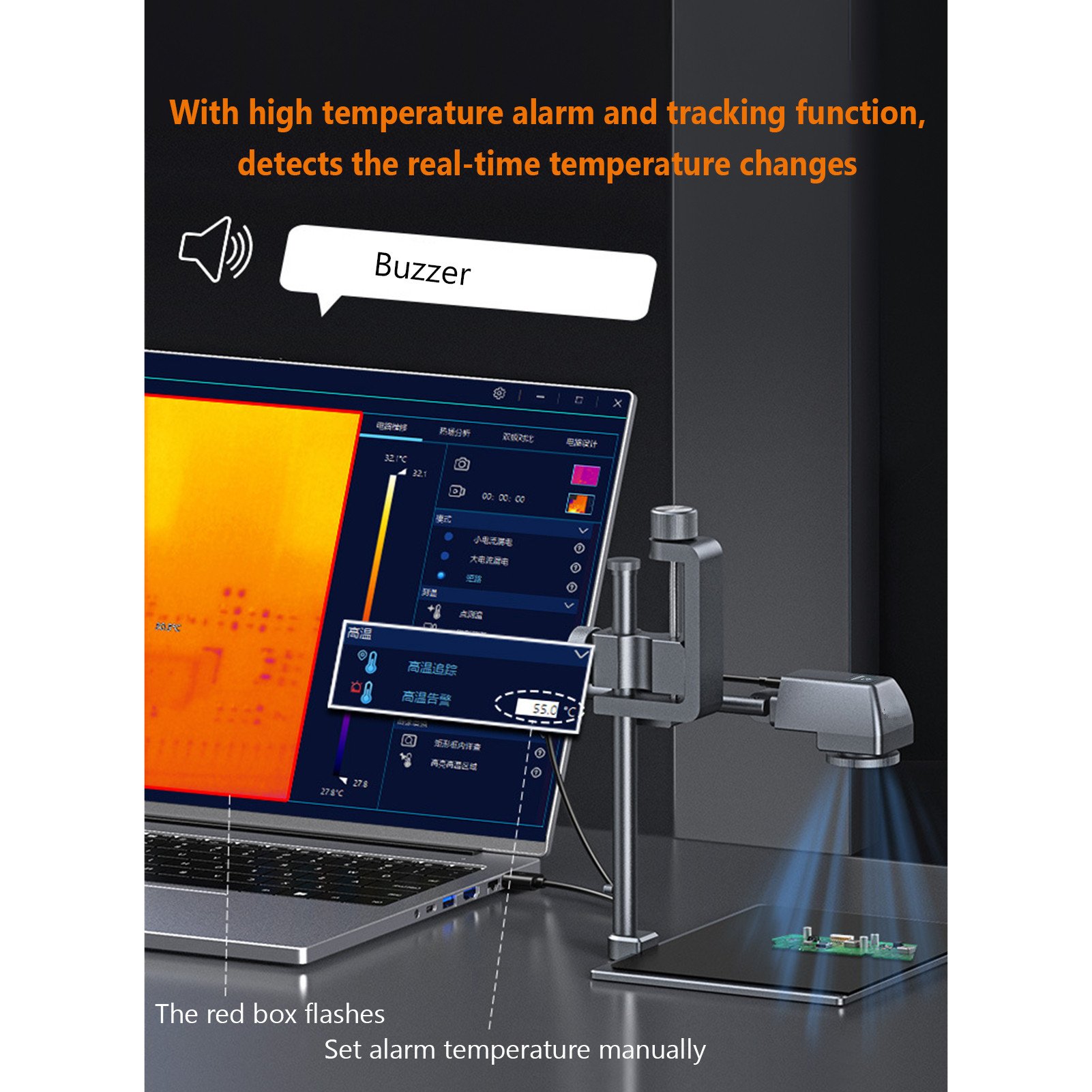 3D Mobile Phone Motherboard Inspection Repair PCB Troubleshoot Tools Thermal Infrared Imager Camera