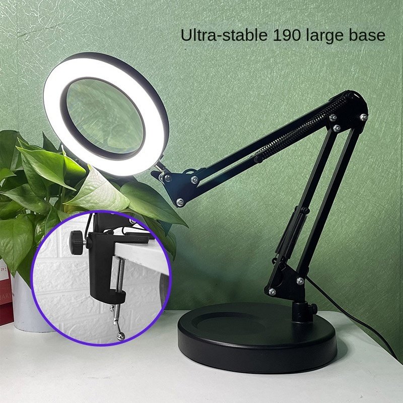 Desktop Magnifier with LED Light Optical Glass HD Engraving Mobile Phone Electronic Motherboard Repair Welding Folding