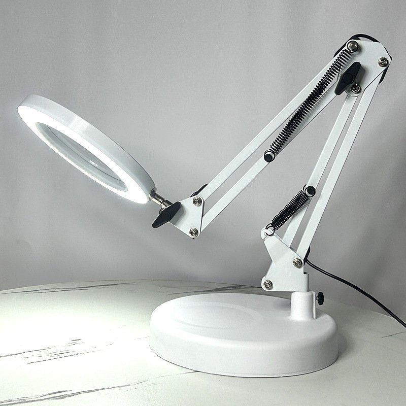 Desktop Magnifier with LED Light Optical Glass HD Engraving Mobile Phone Electronic Motherboard Repair Welding Folding