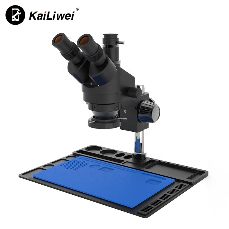 kalliwei 10HTB black Metal Base Insulation Rubber Mat Electronic Repair Microscope for Mobile Phone Repair
