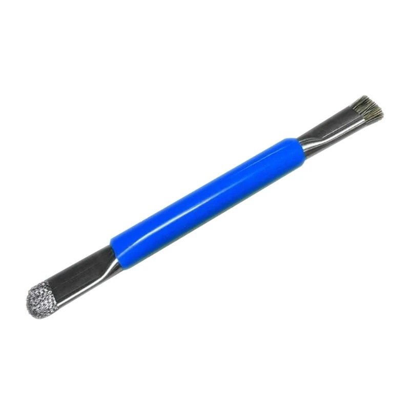 Double Head Steel Wire Brush Anti Static Hardening Brush Mobile Phone Mainboard Repair IC Pad Cleaning Brush Tools
