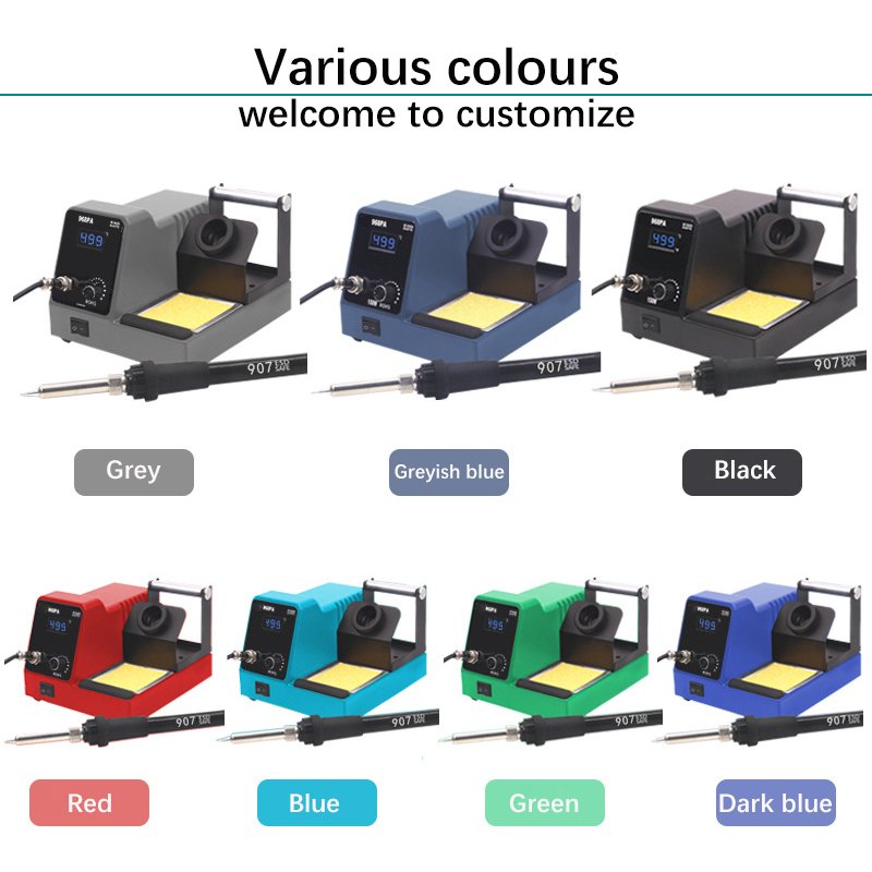 High Precision Welding Tools Professional ESD Digital Soldering Stations with 907 Universal Silicone Handle for PCB Repairing