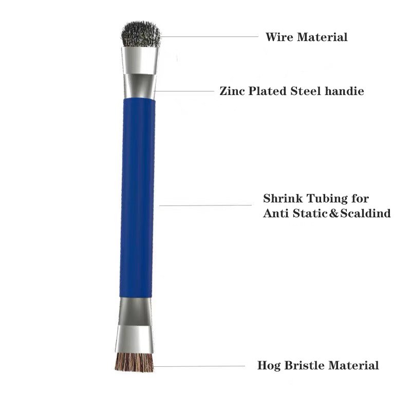 Double head maintenance hard brush mobile phone motherboard IC pad cleaning dust removal non unhairing electrostatic brush Brush