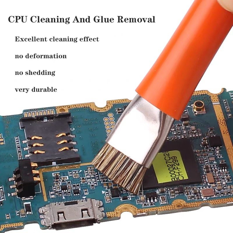 Double head maintenance hard brush mobile phone motherboard IC pad cleaning dust removal non unhairing electrostatic brush Brush