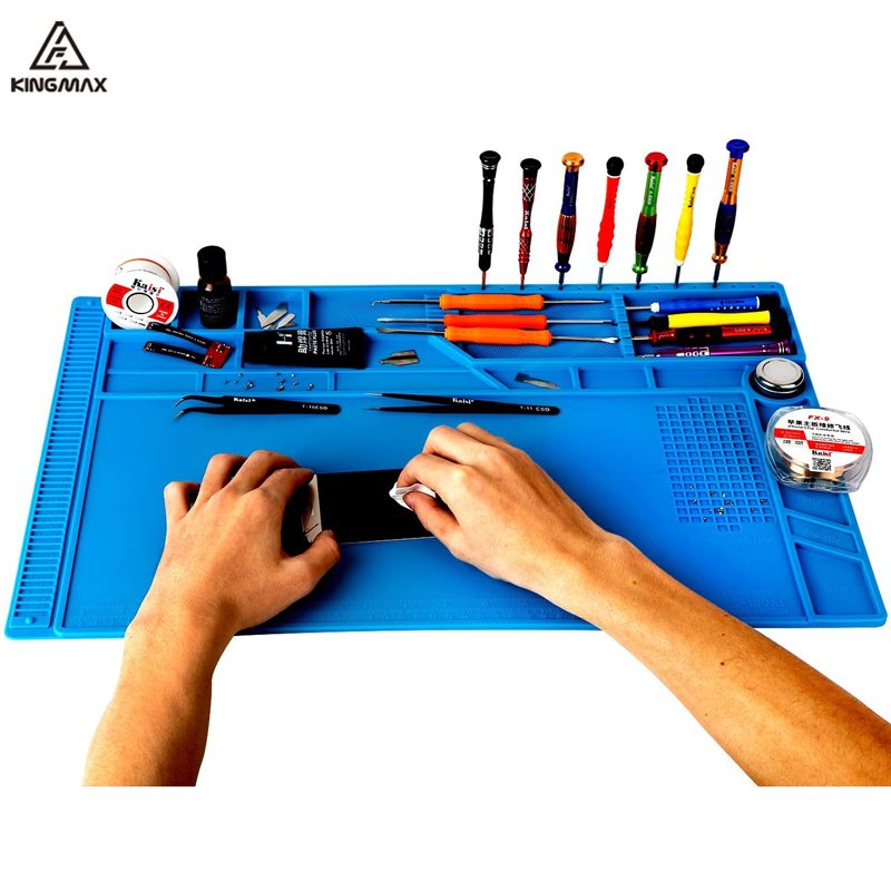 S-180 Magnetic Silicone Heat Resistant BGA Soldering Work Laptop Motherboard Rubber Silicon Repairing Mobile Phone Repair Mat