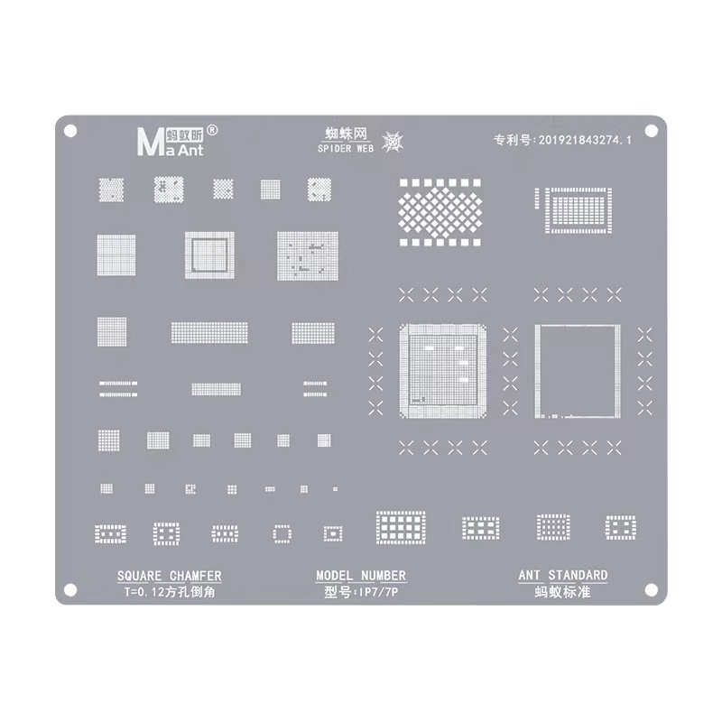 LCD Screen Display IC Protection BGA Reballing Stencils for iPhone 11 12 Pro 13 Pro Max Flex Screen Chip Protection Steel