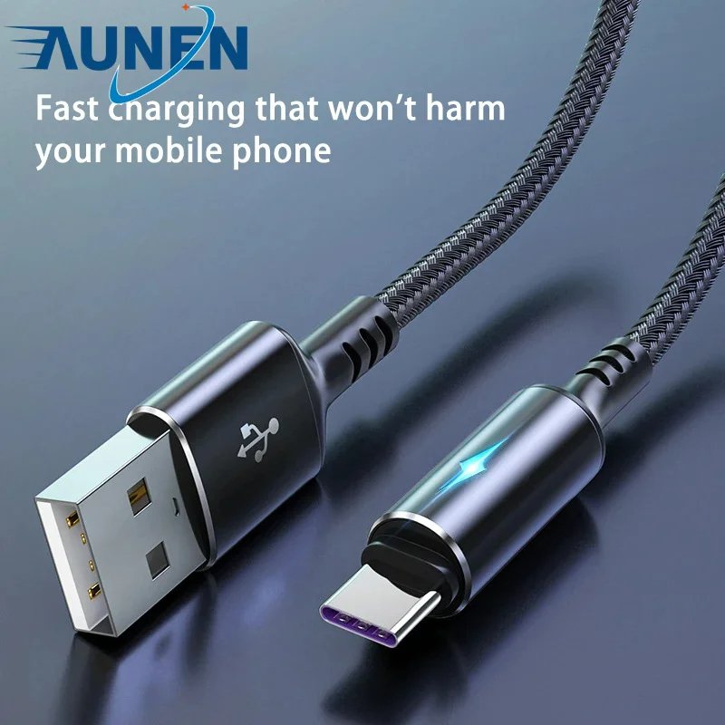 5A Type USB C Cable LED Fast Charging Phone cables For Samsung Huawei Xiaomi redmi note 8 pro type-c mobile phone accessories