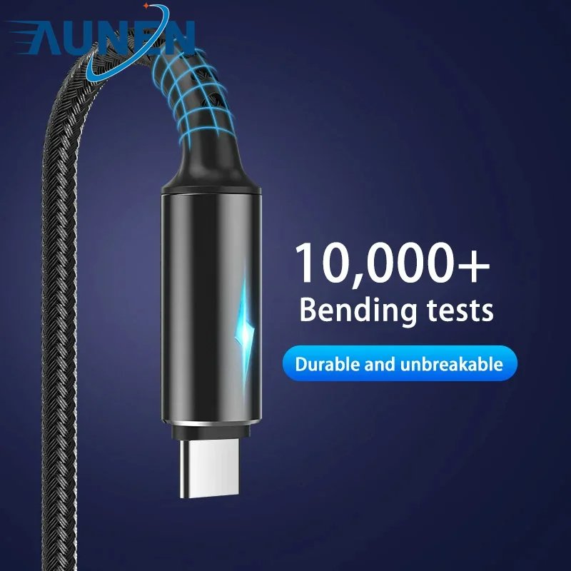 5A Type USB C Cable LED Fast Charging Phone cables For Samsung Huawei Xiaomi redmi note 8 pro type-c mobile phone accessories