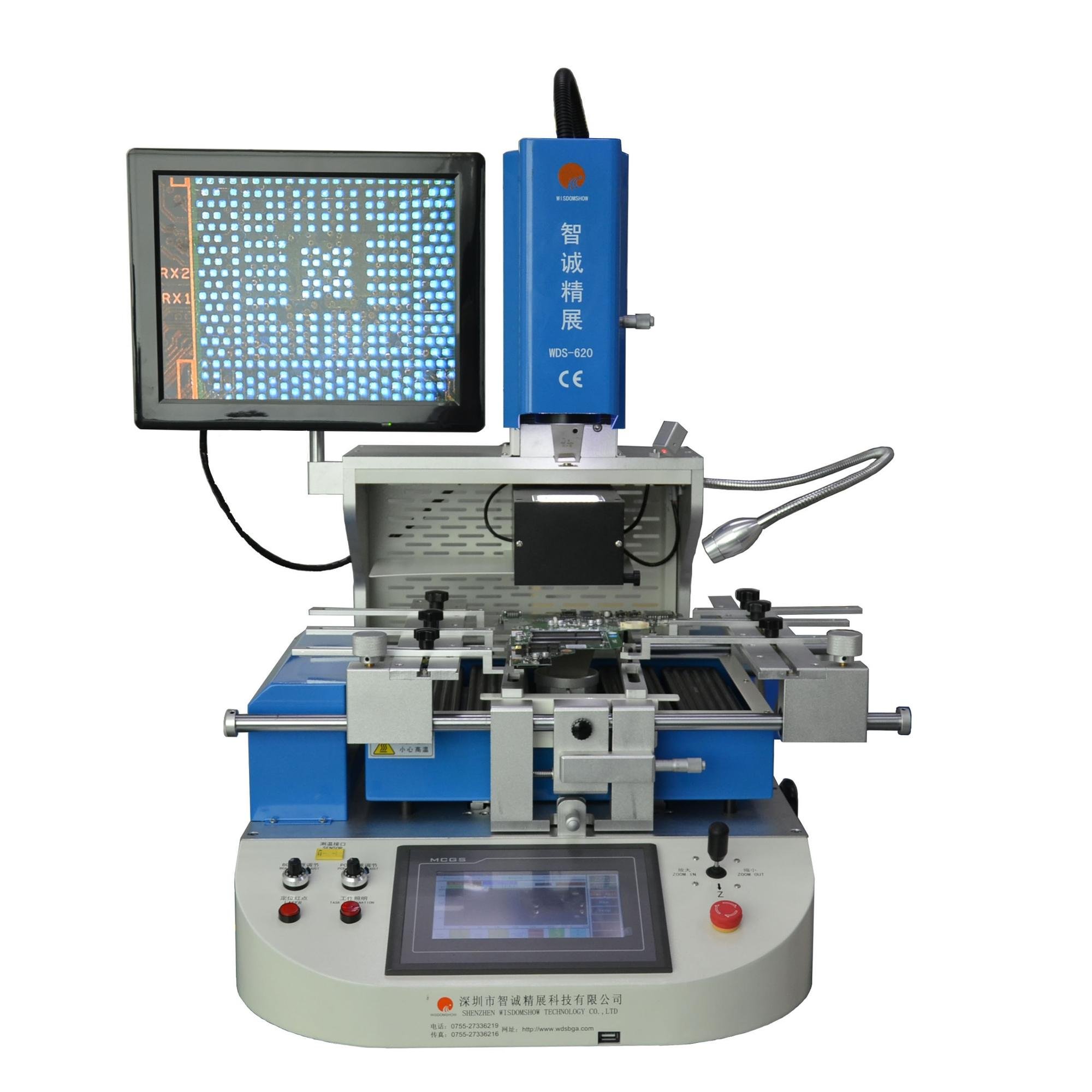 WDS-620 smd rework station pcb motherboard bga rework station full automatic bga rework station