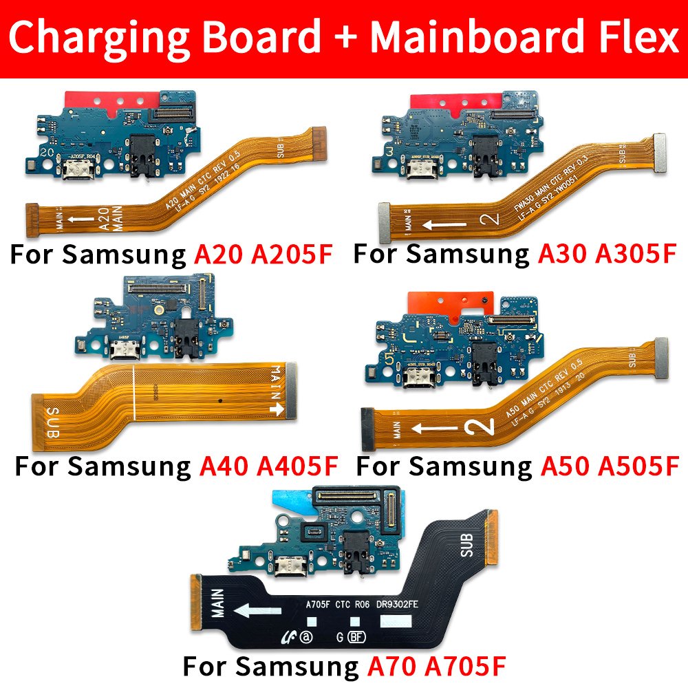 Mobile Phone Flex Cable Dock Connector Motherboard Flex USB Charging Port For Samsung A20 A30 A40 A50 A70 A10 de carga celular