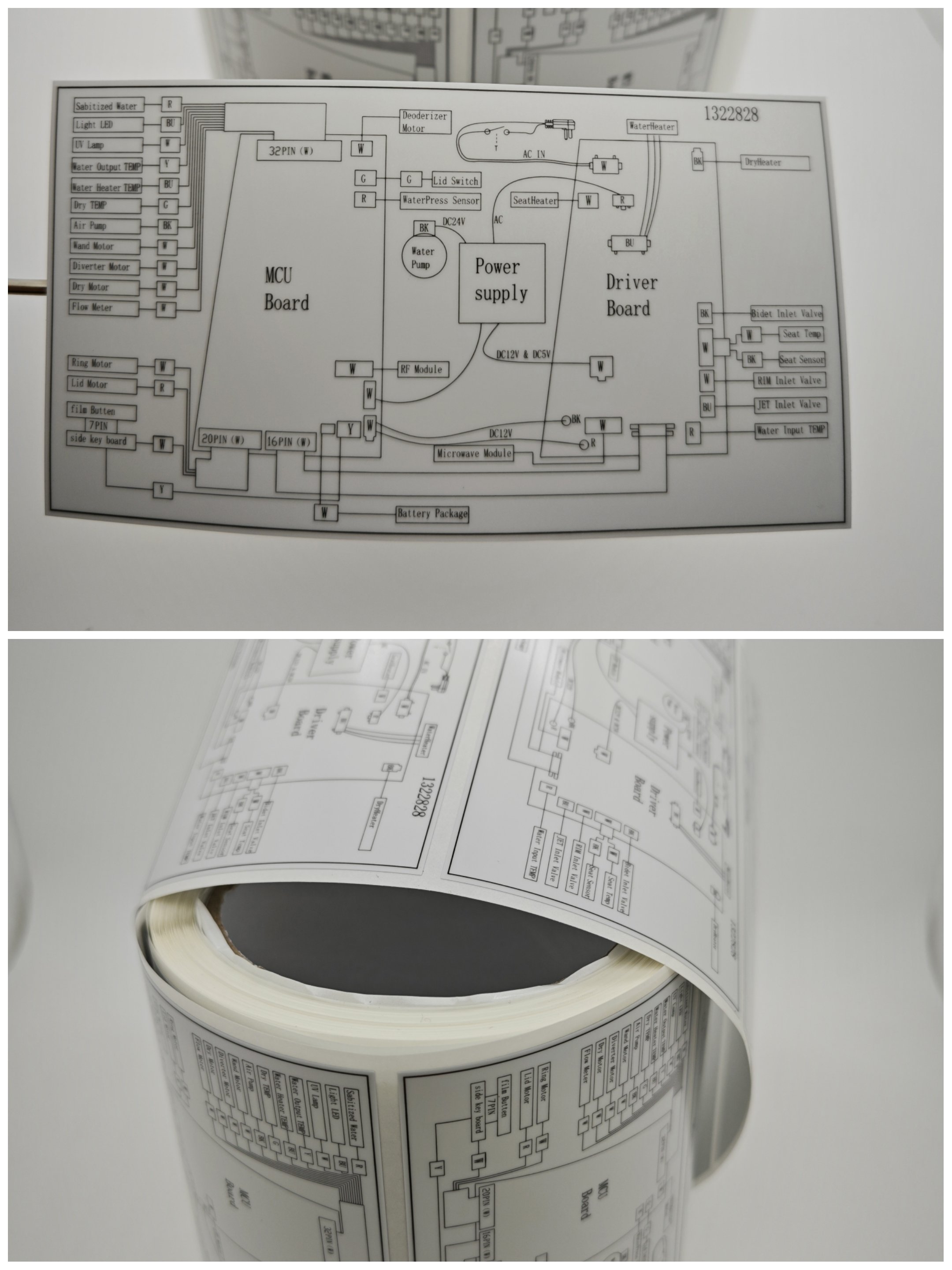 Security product motherboard label Custom Sticker Customized printing aluminium foil sticker Dumb silver dragon label