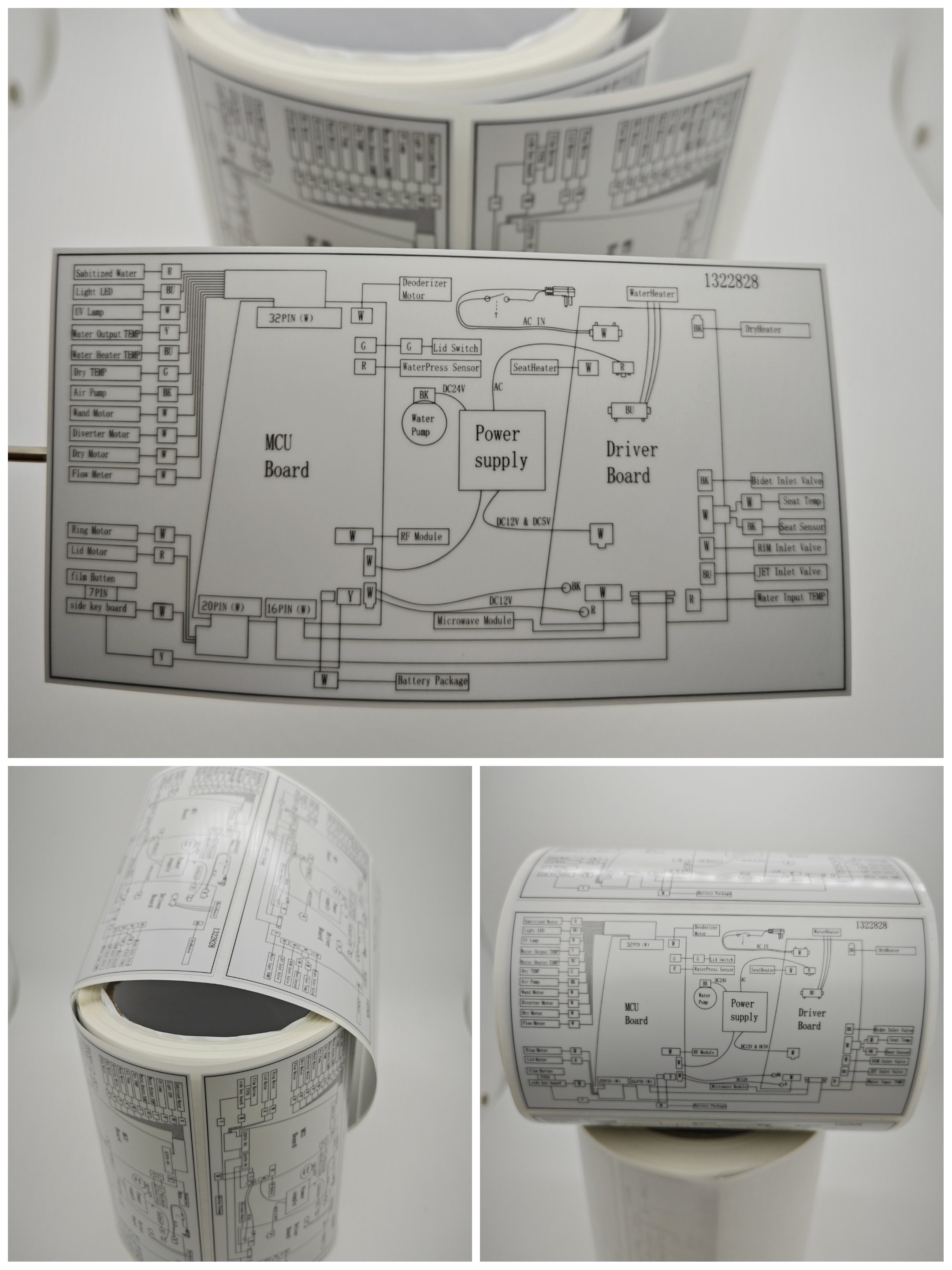 Security product motherboard label Custom Sticker Customized printing aluminium foil sticker Dumb silver dragon label