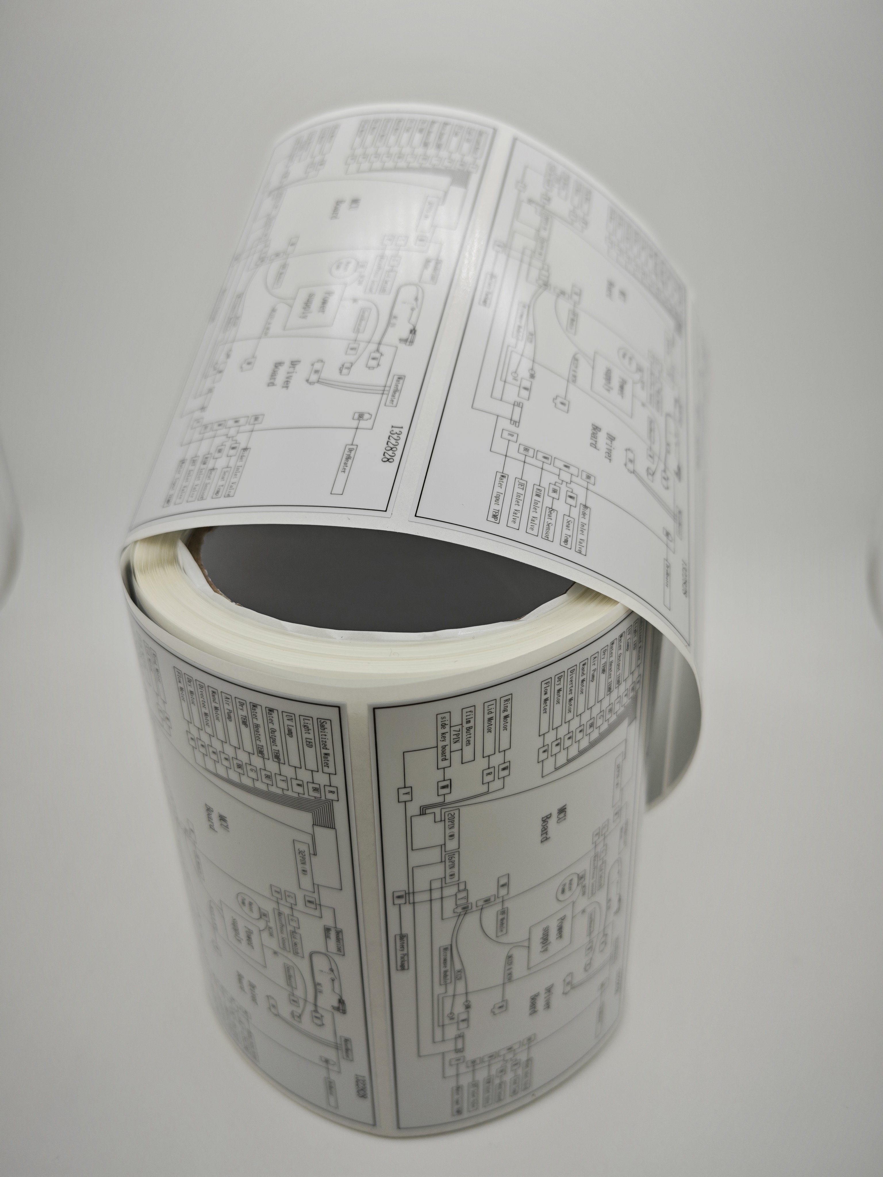 Security product motherboard label Custom Sticker Customized printing aluminium foil sticker Dumb silver dragon label