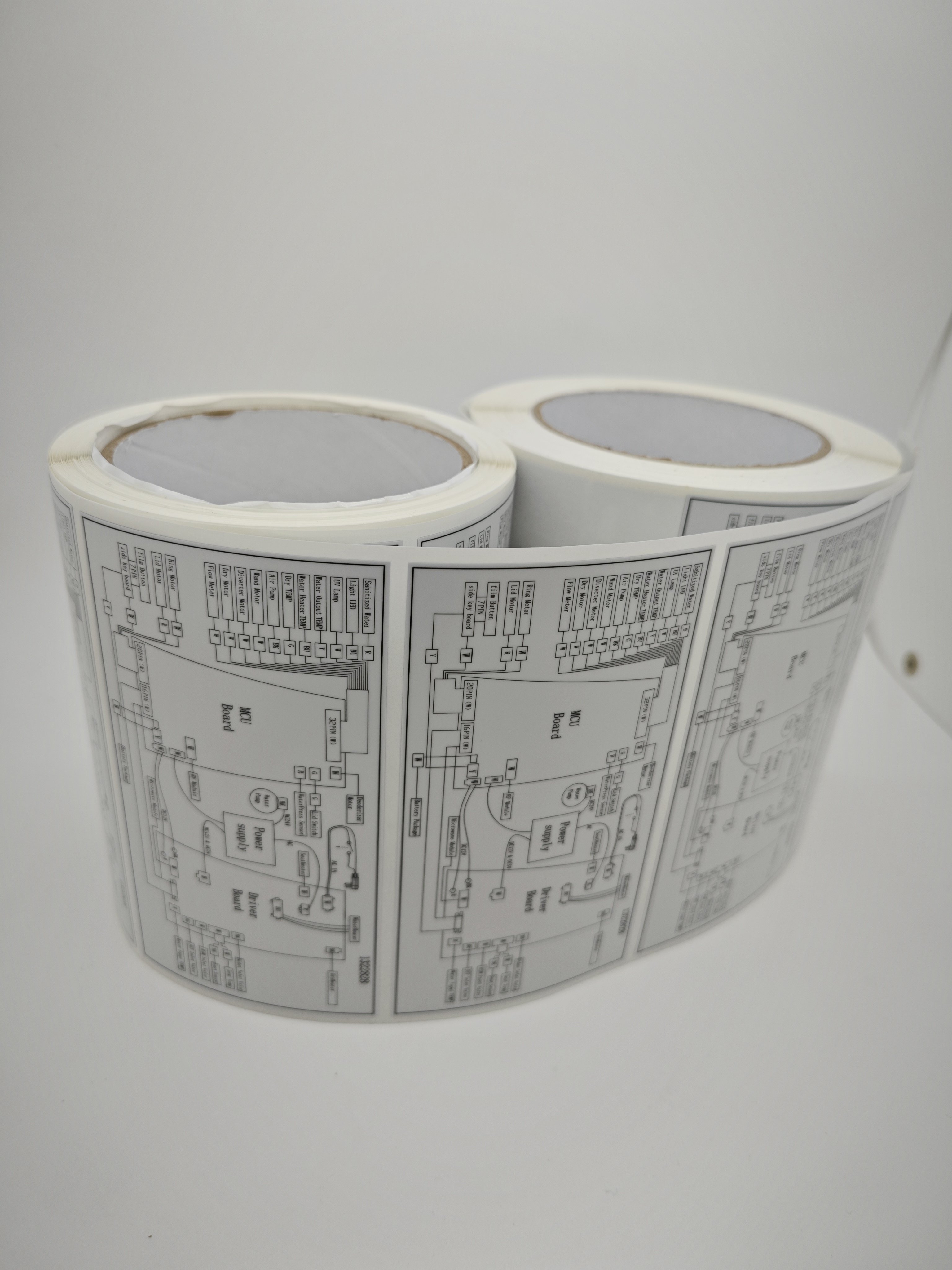 Security product motherboard label Custom Sticker Customized printing aluminium foil sticker Dumb silver dragon label