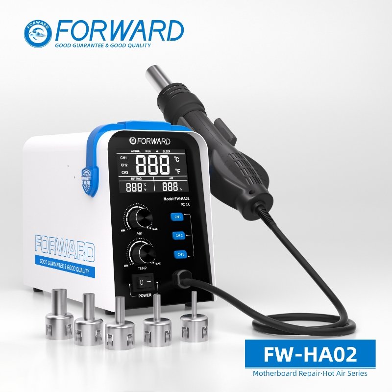 FORWARD FW-HA02 Popular Precise Temperature Control Helical Wind Desoldering Station Air Gun Motherboard Repair For Mobile Phone