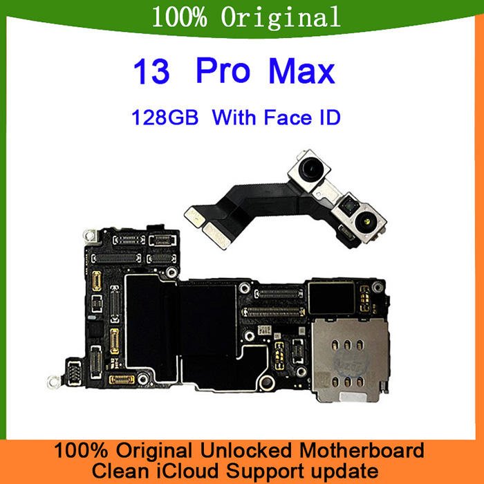 Original unlocked 13 motherboard For iphone 13 pro 128GB logic board with Face ID 13 pro max motherboard for iPhone motherboard