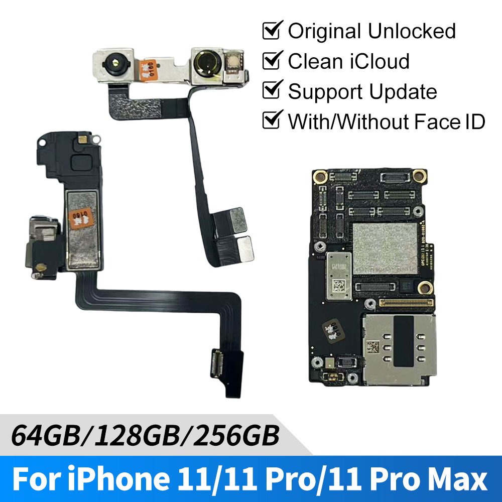 For Iphone 11Pro Motherboard With Face Id 64Gb 128Gb 256Gb 100% Original Unlocked Mainboard