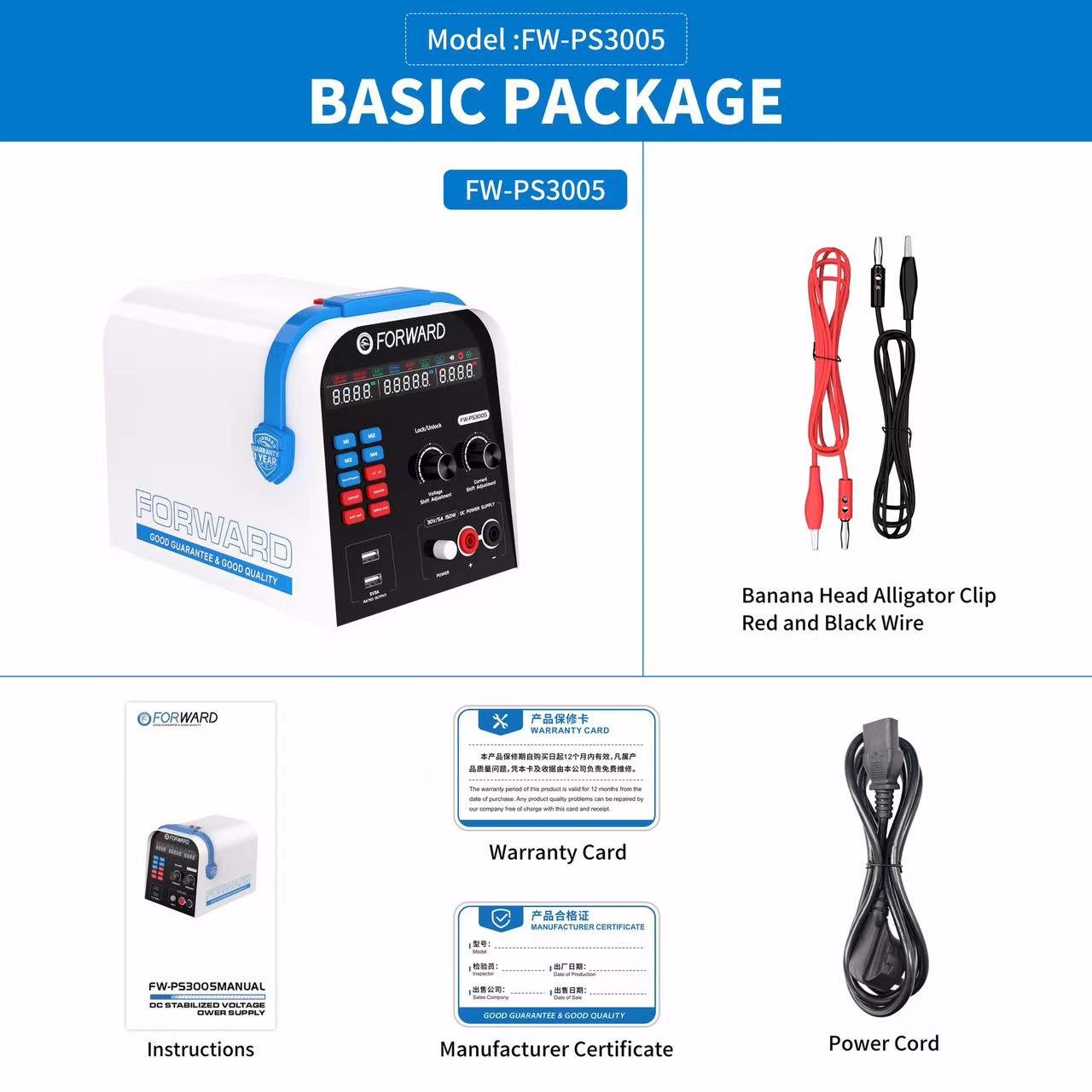FORWARD FW-PS3005 Amanzon Hot Sale 110V 220V Motherboard Repair Tools Adjustable DC Regulated Power Supply For Mobile Phone