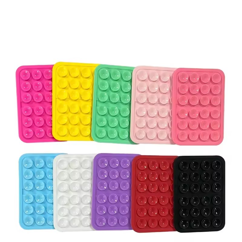 Factory spot high quality mobile phones silicone suction cup 24 square arc single grain sucker silicone sucker