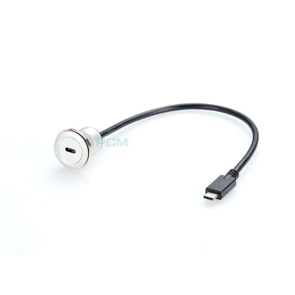 USB 3.1 Type-C USB-C male to female Panel mount Extension Cable, USB-C USB3.1 chassis mount flush mount Extension Cable