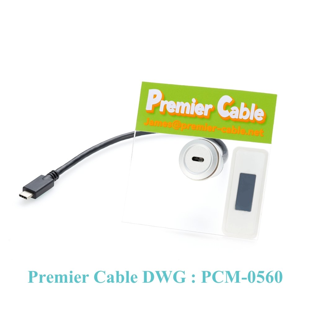 USB 3.1 Type-C USB-C male to female Panel mount Extension Cable, USB-C USB3.1 chassis mount flush mount Extension Cable