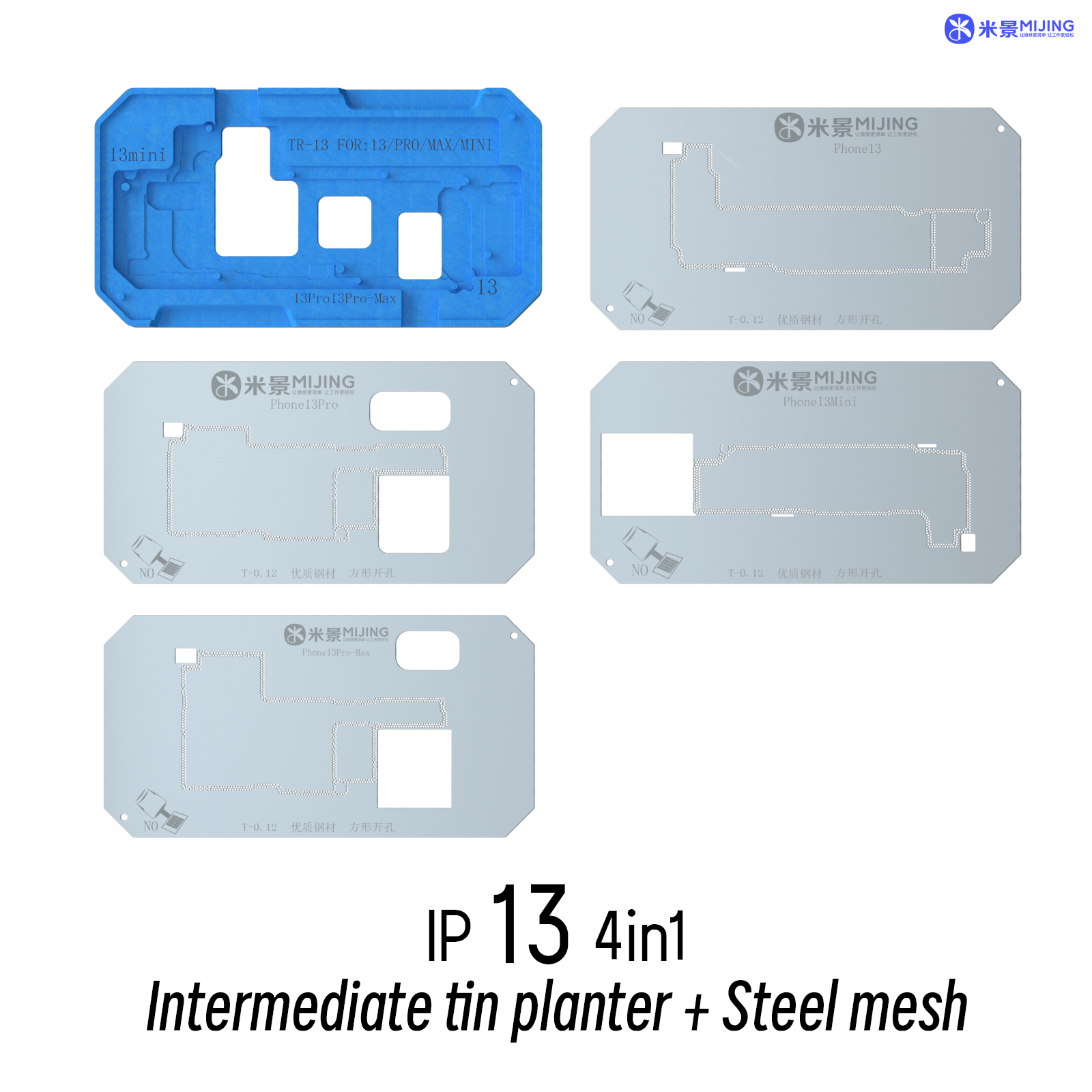 Mijing ip Pro 22 in 1 Middle Layer Reballing Platform for iPhone X -11 12 13 14 15 Pro Max Motherboard Soldering Repair Tools