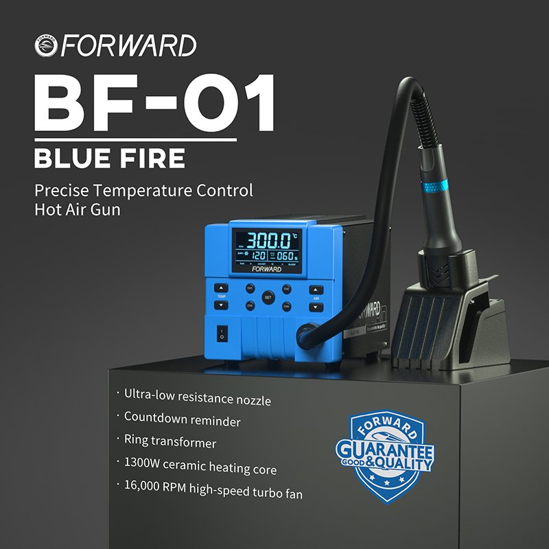 FORWARD 2024 New Good Quality Temperature Control Heating Demolition Welding Hot Air Gun for Mobile Phone Repair FW-BF01