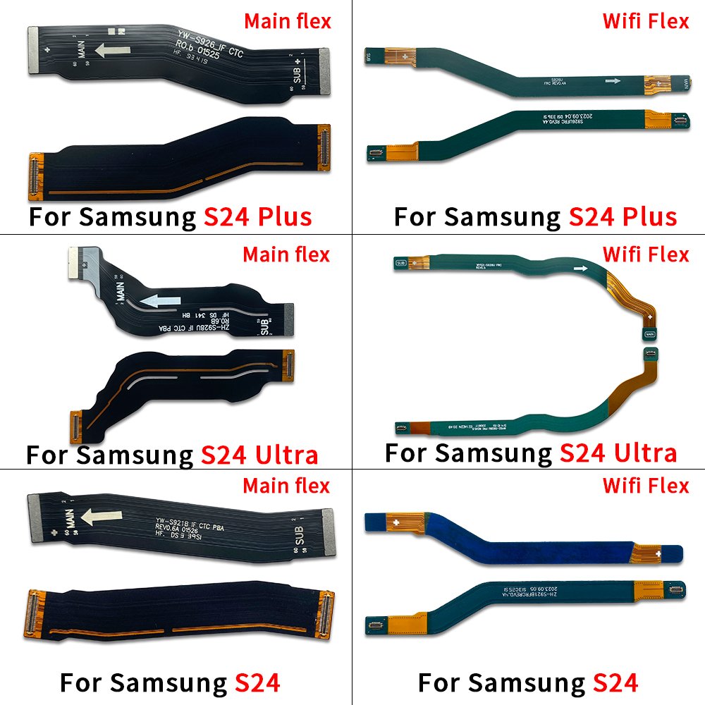 Mobile Phone Motherboard Flex Cable For Samsung S24 S23 Plus Ultra Fe LCD flex Main Connector Flex Cable Replacement Spare Parts