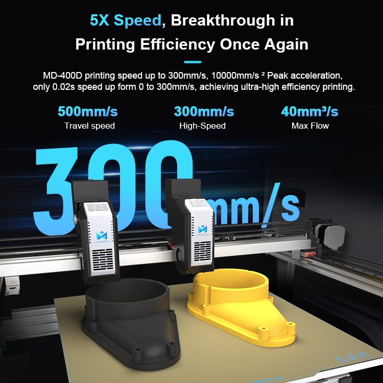 MD-400D mingda auto leveling high speed special idex printer for mobile phone impresoras 3d de planillas ortopedicas