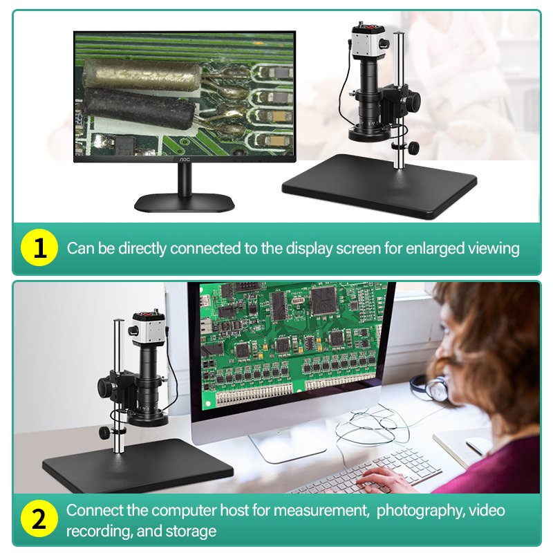 Professional Electronic Optical Video Digital Microscope with LCD Display for Laboratory Mobile Phone Repair