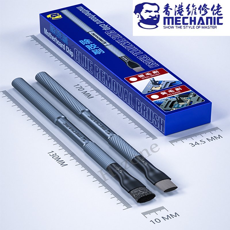 MECHANIC Master Steel Brush Anti-Static For Motherboard PCB IC Pad Cleaning Solder Oil Brush Mobile Phone Repair Tool
