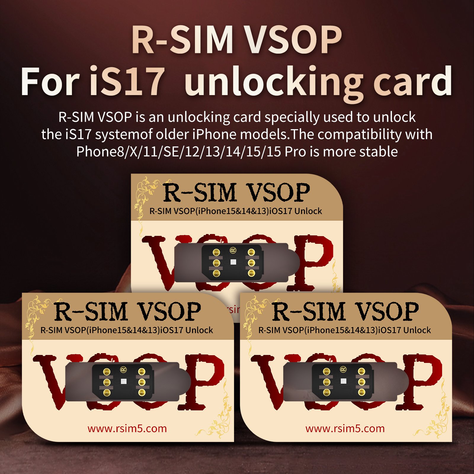 New Version Mobile Rsim VSOP card mobile R-SIM VSOP for iPhone8/X/11/12/13 IOS17