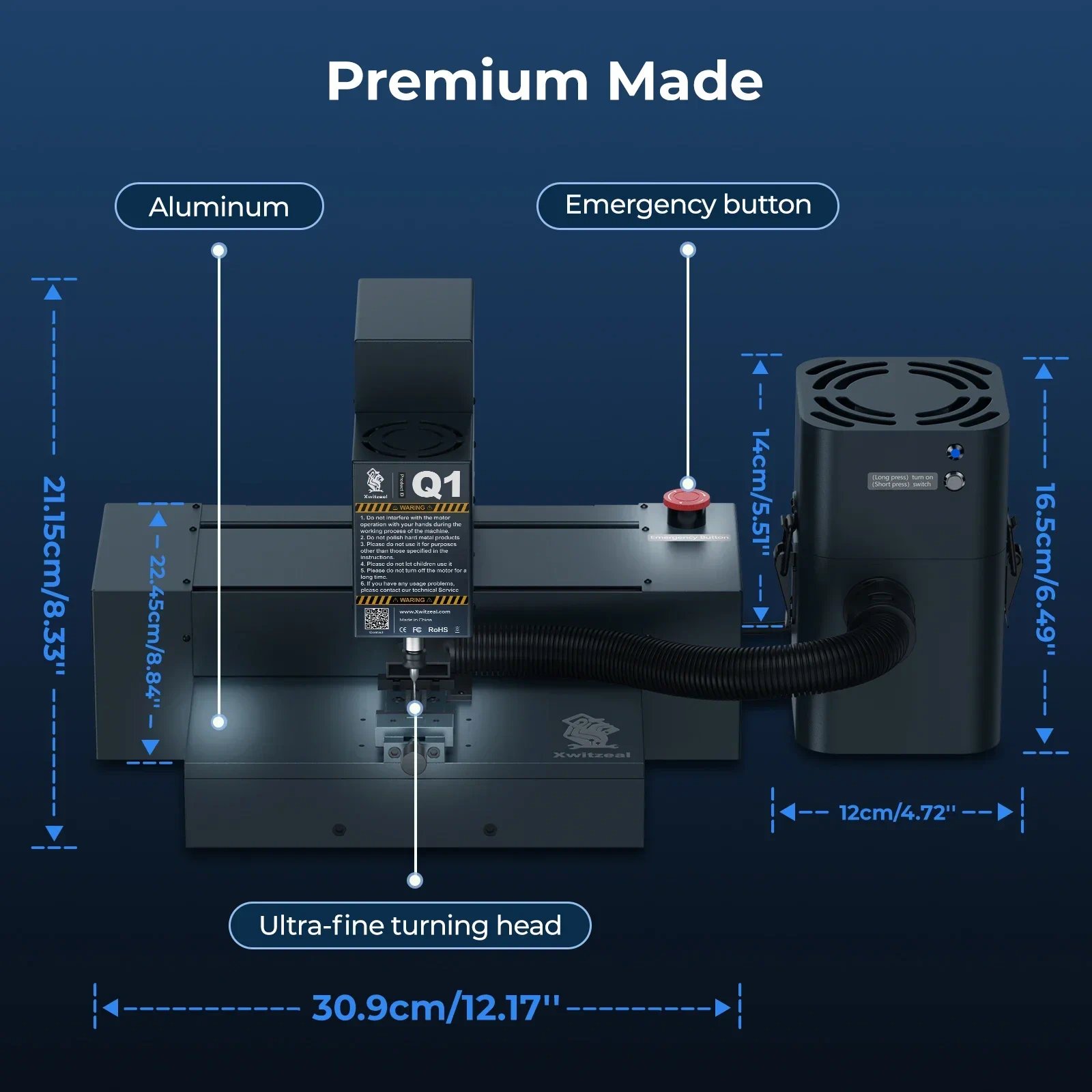 Xwitzeal Q1 Automatic Industrial BGA Chip Grinding Machine For Motherboard IC PCB Board Cell Phone Repair Tool