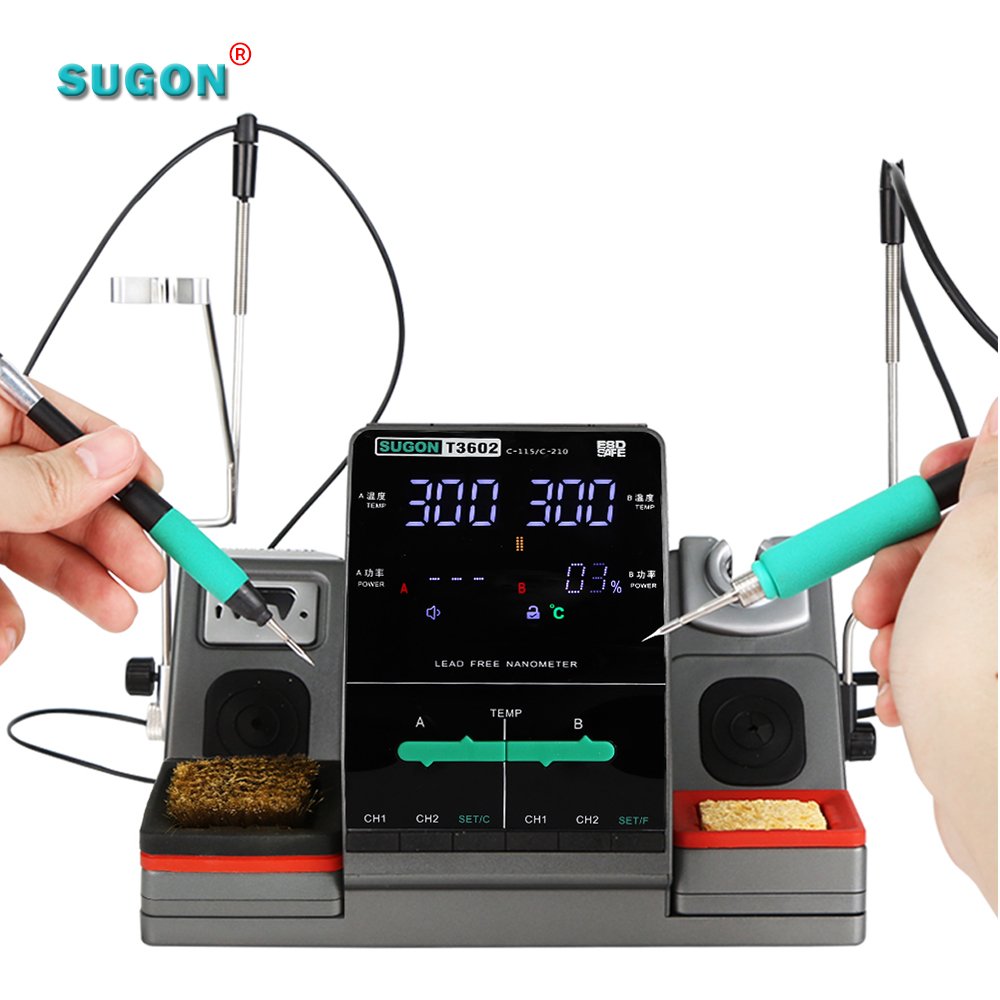 Sugon T3602 Heating Soldering Iron Preheating Station Other Welding Equipment 2 in 1 Rework Station