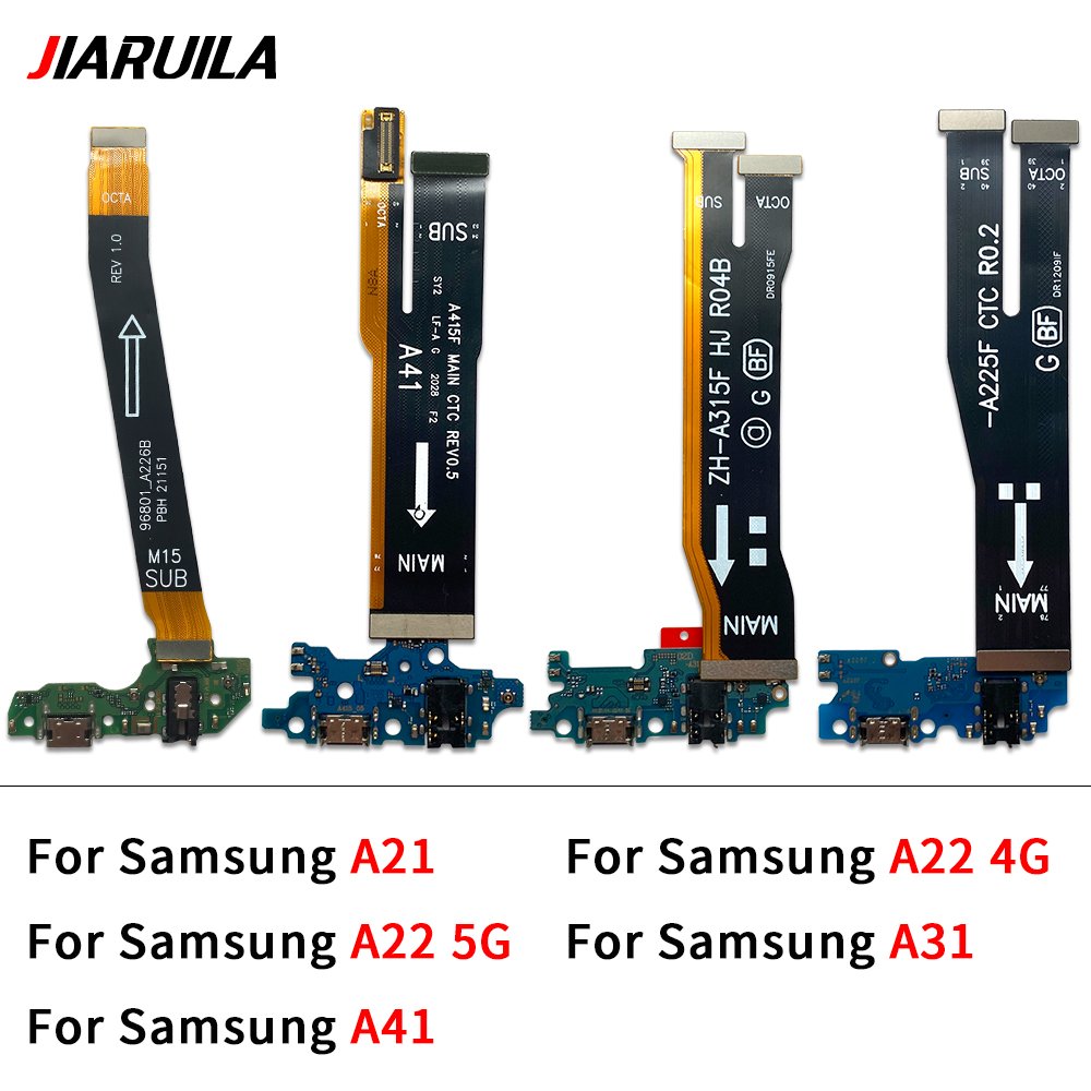 Wholesale motherboard For Samsung A21 A31 A41 A22 4G 5G charging port Connector Main Flex Cable charging ports for mobile phones