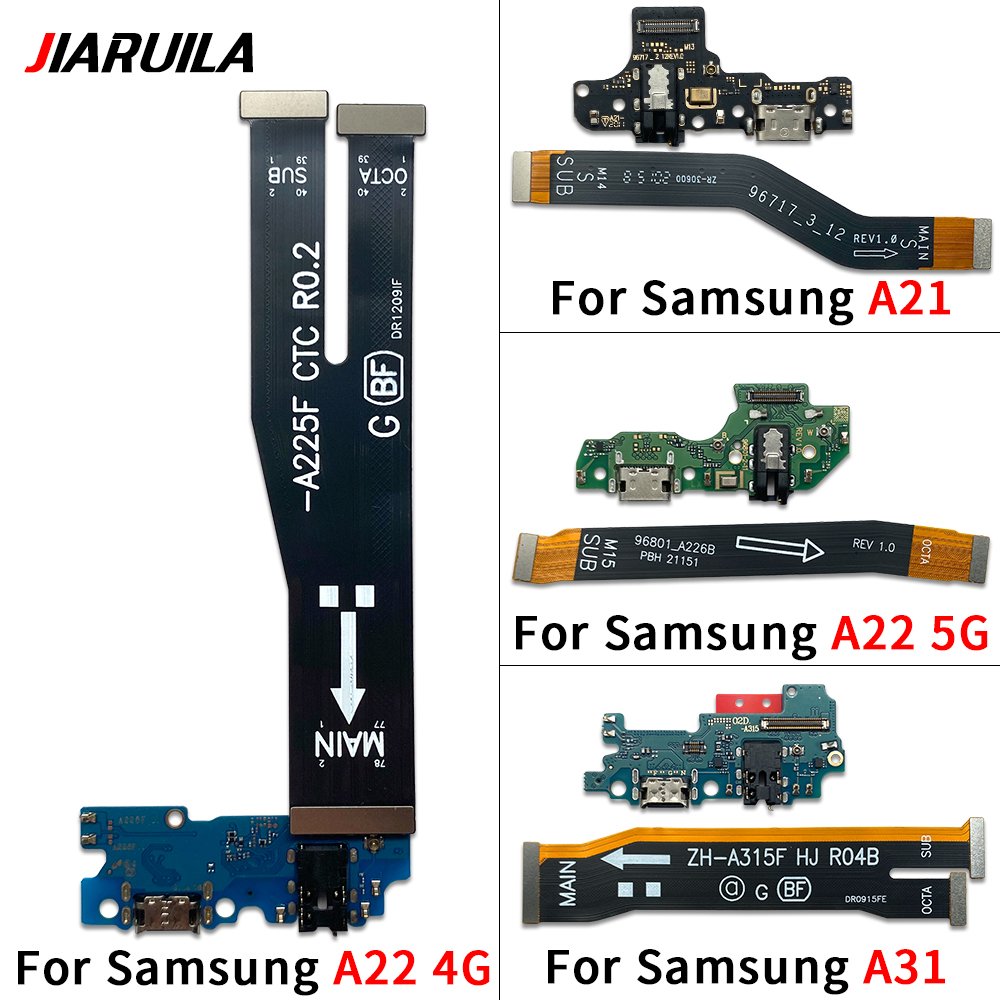Wholesale motherboard For Samsung A21 A31 A41 A22 4G 5G charging port Connector Main Flex Cable charging ports for mobile phones