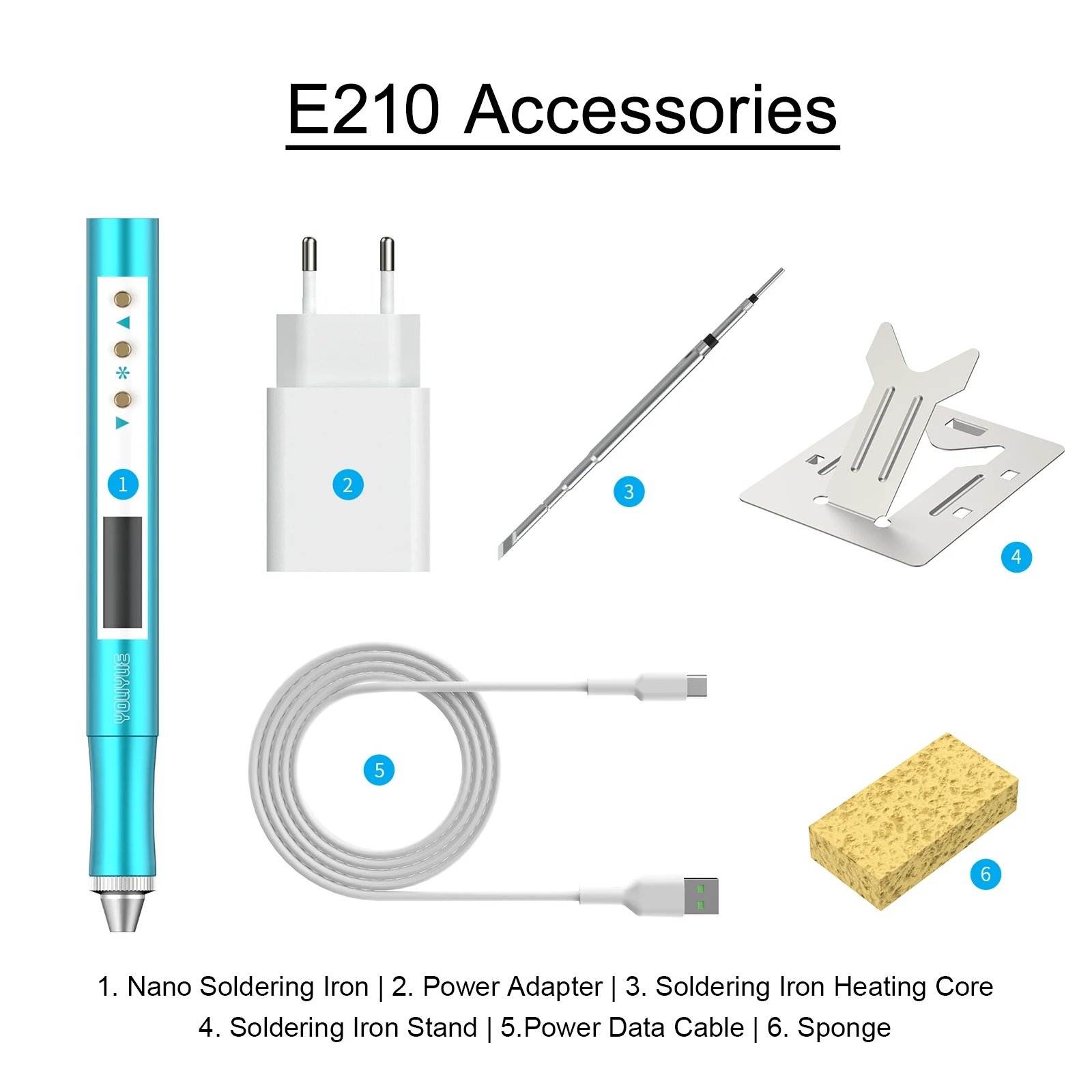 UYUE E210 Mini Portable Nano Electric Soldering Iron With 210 Cutter Tip For Mobile Phone Motherboard BGA IC Chip Repair