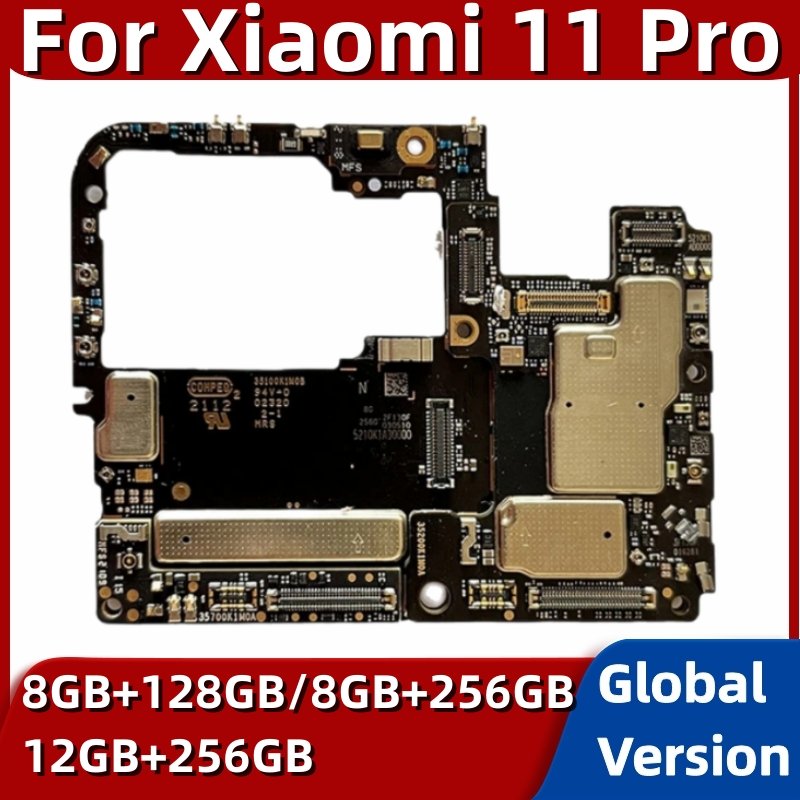 Original Unlocked Logic Motherboard For Xiaomi Mi 11 Mi 11 Pro Mi 11 Ultra with Fingerprint 256gb 512gb Main board