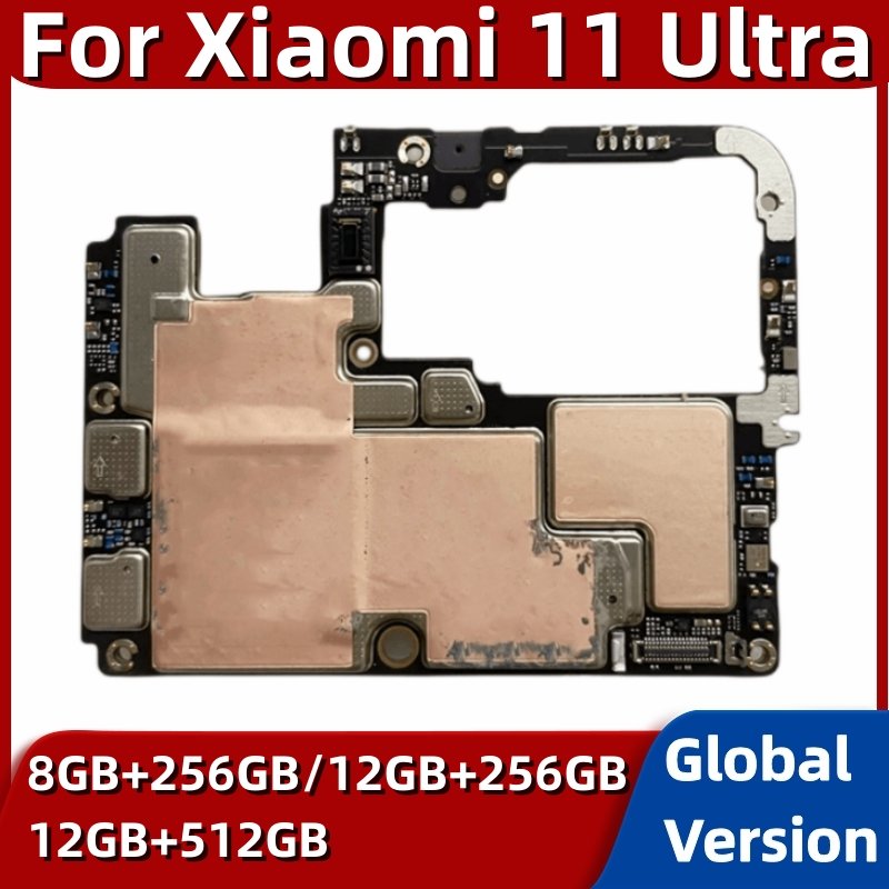 Original Unlocked Logic Motherboard For Xiaomi Mi 11 Mi 11 Pro Mi 11 Ultra with Fingerprint 256gb 512gb Main board