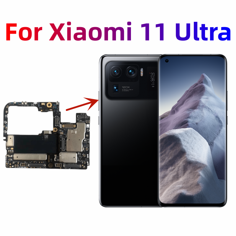 Original Unlocked Logic Motherboard For Xiaomi Mi 11 Mi 11 Pro Mi 11 Ultra with Fingerprint 256gb 512gb Main board