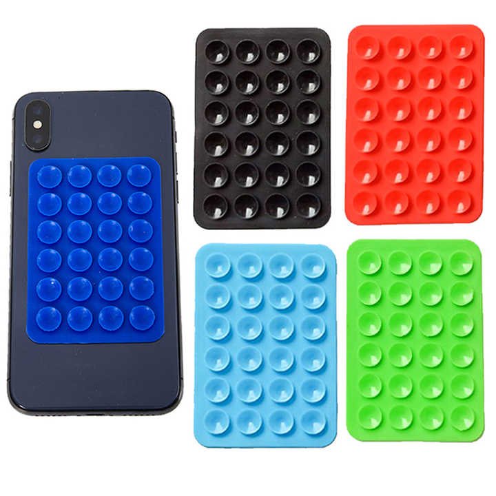 New thicker silicone mobile phone sucker sales square thickening 24 single grain can be printed LOGO cross-border large stock
