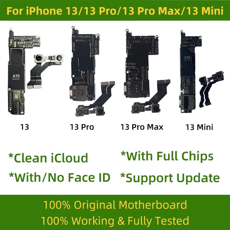 mobile phone 13 14 12 pro max motherboard with face id for iphone 12 pro motherboard for iphone 12 pro max logic board unlocked