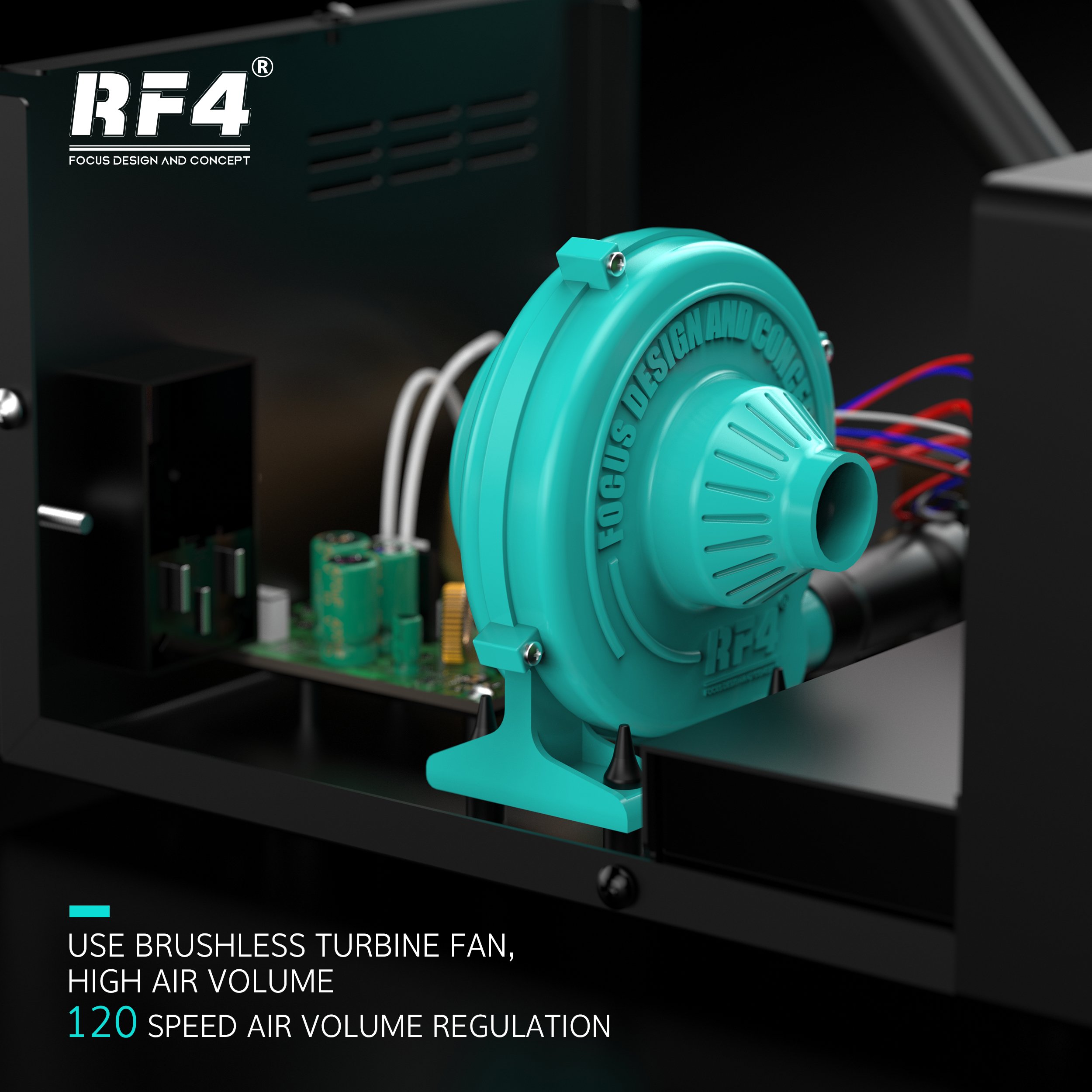 RF4 RF-H3 Digital Screen Phone Desoldering Motherboard Tool Anti-Static Hot Air gun Soldering Rework Station