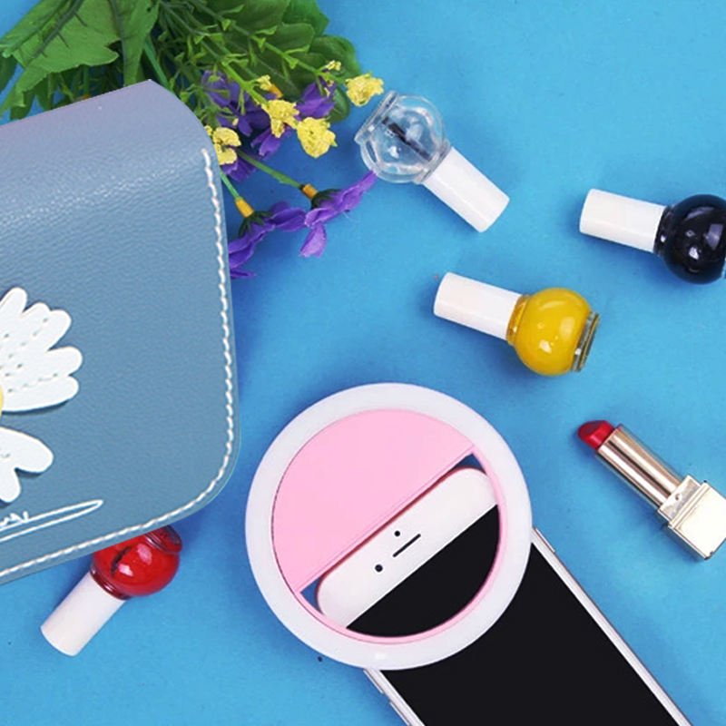 mobile phone accessories portable LED ring mini fill light selfie flash ring light for phone live streaming video USB