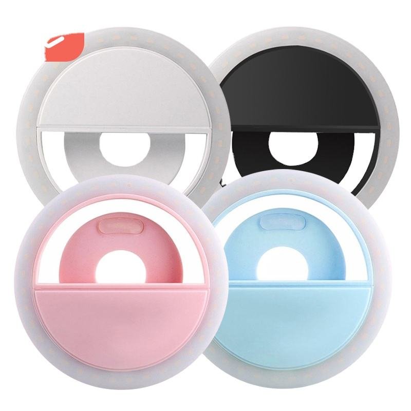 mobile phone accessories portable LED ring mini fill light selfie flash ring light for phone live streaming video USB