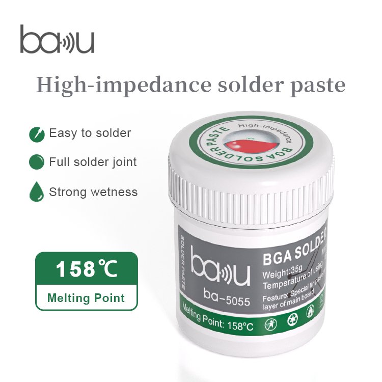 Baku Precision Welding Bga Pcb Flux ba-5055 Lead Free Liquid Smd Solder Paste For Repair Phone Motherboard